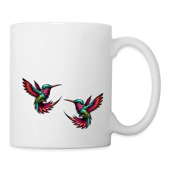 kolibri vogel 2 - Tasse - Weiß - Rechts