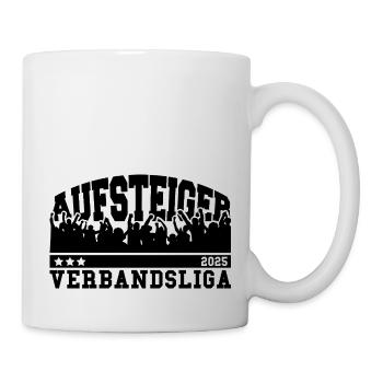 Aufsteiger 2025 Verbandsliga Aufstieg Fußball - Tasse - Weiß - Rechts