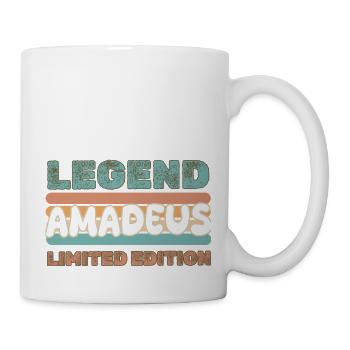 Amadeus als Vorname - Tasse - Weiß - Rechts