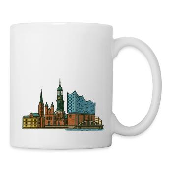 hamburg skyline - Tasse - Weiß - Rechts