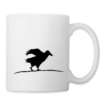 Corbeau oiseau marche corbeau course rapide course drôle - Mug blanc - blanc - Droite
