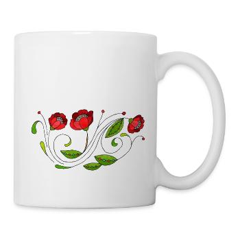 Blumen - Tasse - Weiß - Rechts