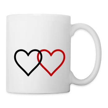Herzen Paar Liebe - Tasse - Weiß - Rechts