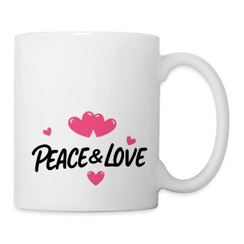 Peace and love - Mug - white - Right