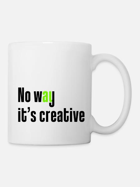 Pas question que ce soit créatif - Mug blanc - blanc