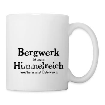 Bergwerk ist mein Himmelreich versus Österreich - Tasse - Weiß - Rechts