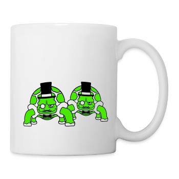 2 M. Tortues M. Messieurs Rich Chapeau haut de forme - Mug blanc - blanc - Droite