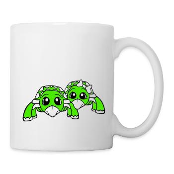 2 Turtles Couple In Love Man Woman Love - Mug - white - Right