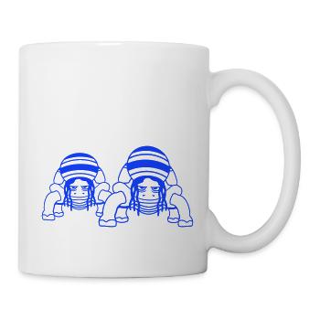 2 Schildkröten Reggae Musik Rasta Team Jamaika Fun - Tasse - Weiß - Rechts