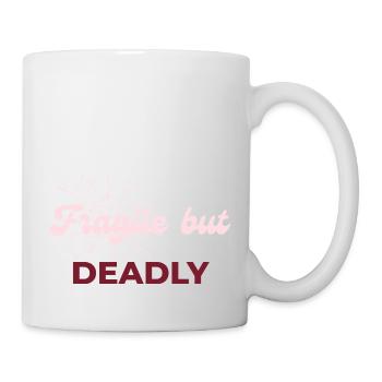 Fragile but Deadly – Soft Girl x Dark Romance - Mug - white - Right