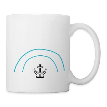 croix catholique irradiante - Mug blanc - blanc - Droite