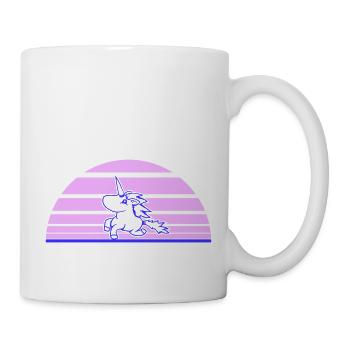 Unicorn Jumping Sun Stripe Rides Sweet Gallop - Mug - white - Right