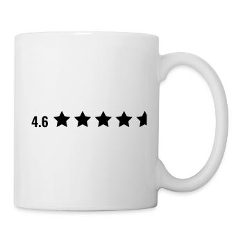 4,6 étoiles - Personne n’est parfait - Mug blanc - blanc - Droite