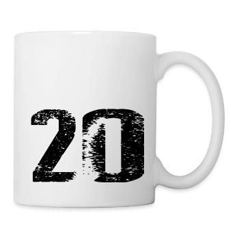20 Zahl Trikot - Tasse - Weiß - Rechts