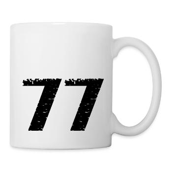 77 Zahl Trikot - Tasse - Weiß - Rechts