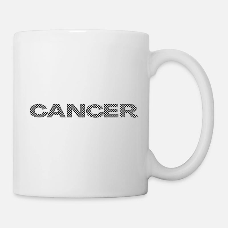 CANCER – Checkerboard Zodiac Statement - Tasse - Weiß