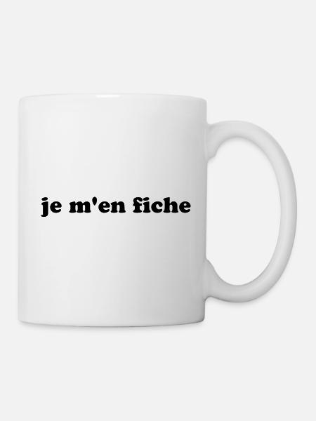 tshirt i don't care humor gift idea - Mug - white