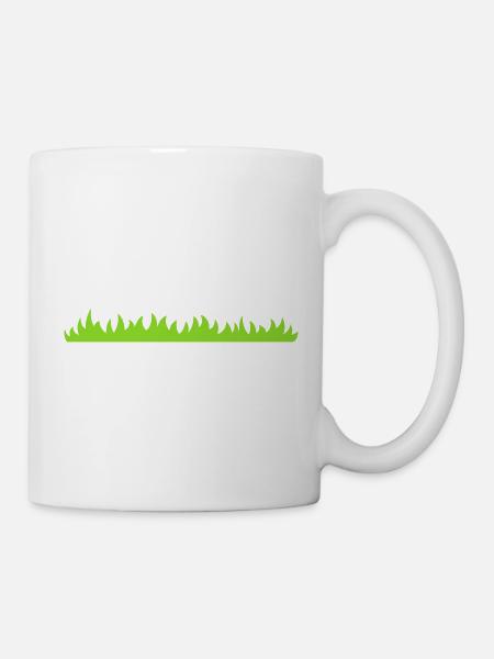 Gras oder Rasen - Tasse - Weiß