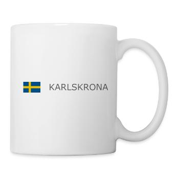 Drapeau de la Suède - Karlskrona - Sverige - Schweden - Mug blanc - blanc - Droite