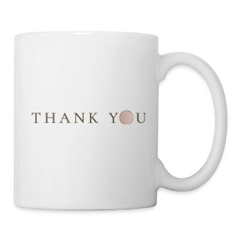 Envoyez un message JUSTE MERCI en signe de gratitude - Mug blanc - blanc - Droite