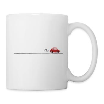 Red car on the road - Mug - white - Right