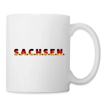 Allemagne de Saxe, Dresde Drapeau de Leipzig Allemand - Mug blanc - blanc - Droite