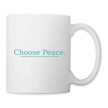 NEW -- Choose Peace – Inspirational Quote Design! - Mug - white - Right
