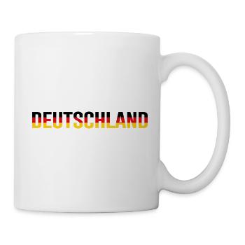 DEUTSCHLAND – Bold Banner in Flaggenfarben - Tasse - Weiß - Rechts