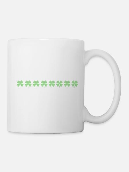 Pastel Clover Row - Tasse - Weiß