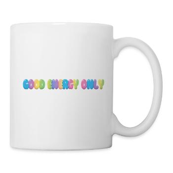 Good Energy Only – Colorful Bubble Typography - Mug - white - Right