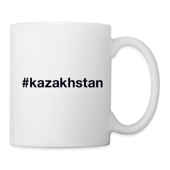 Kazakhstan Kasachstan Hashtag - Tasse - Weiß - Rechts