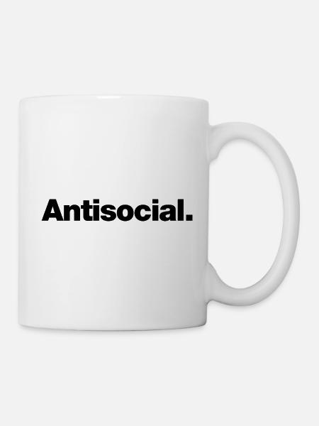 asozial - Tasse - Weiß