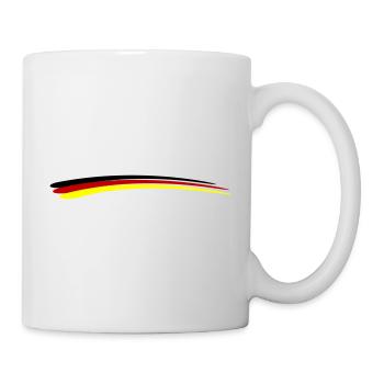 Deutschland Fahne Linie - Tasse - Weiß - Rechts