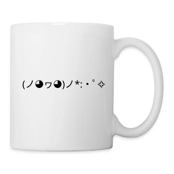 Joie Émoticon (ノ◕ヮ◕)ノ*:・゚✧ Confettis - Mug blanc - blanc - Droite