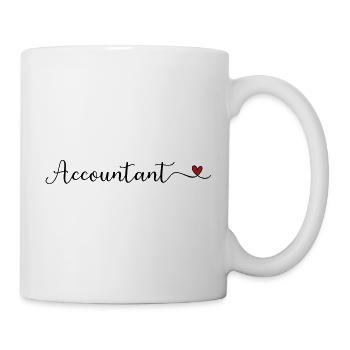 Buchhalter mit Herz - Tasse - Weiß - Rechts