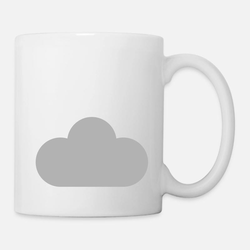Wettersymbole - Wolke - Tasse - Weiß