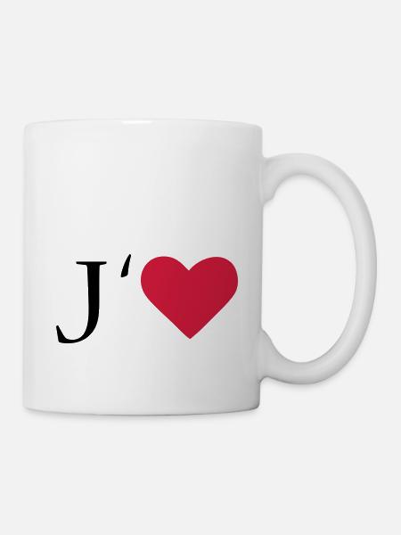 I love - Mug blanc - blanc