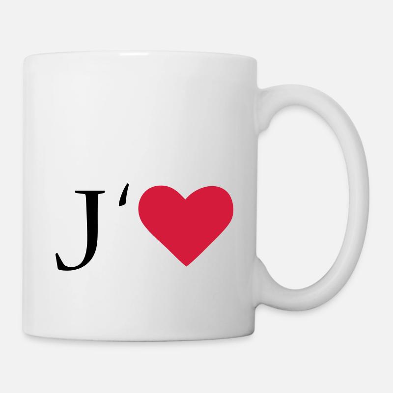 I love - Mug blanc - blanc