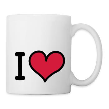 I Heart 3-colors - Tasse - Weiß - Rechts