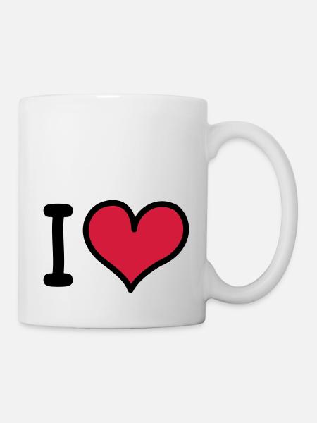 I Heart 3-colors - Mug - white