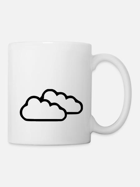 Wolken - Tasse - Weiß