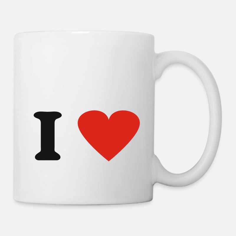 I Love - Mug blanc - blanc