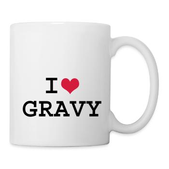 Ich liebe Gravy - Tasse - Weiß - Rechts