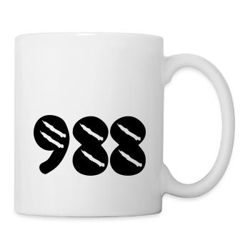 988 map tattoo Nouvelle Caledonie - Mug blanc - blanc - Droite