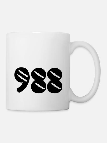 988 map tattoo Nouvelle Caledonie - Mug blanc - blanc