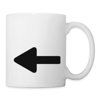 flèche - Mug blanc - blanc - Droite