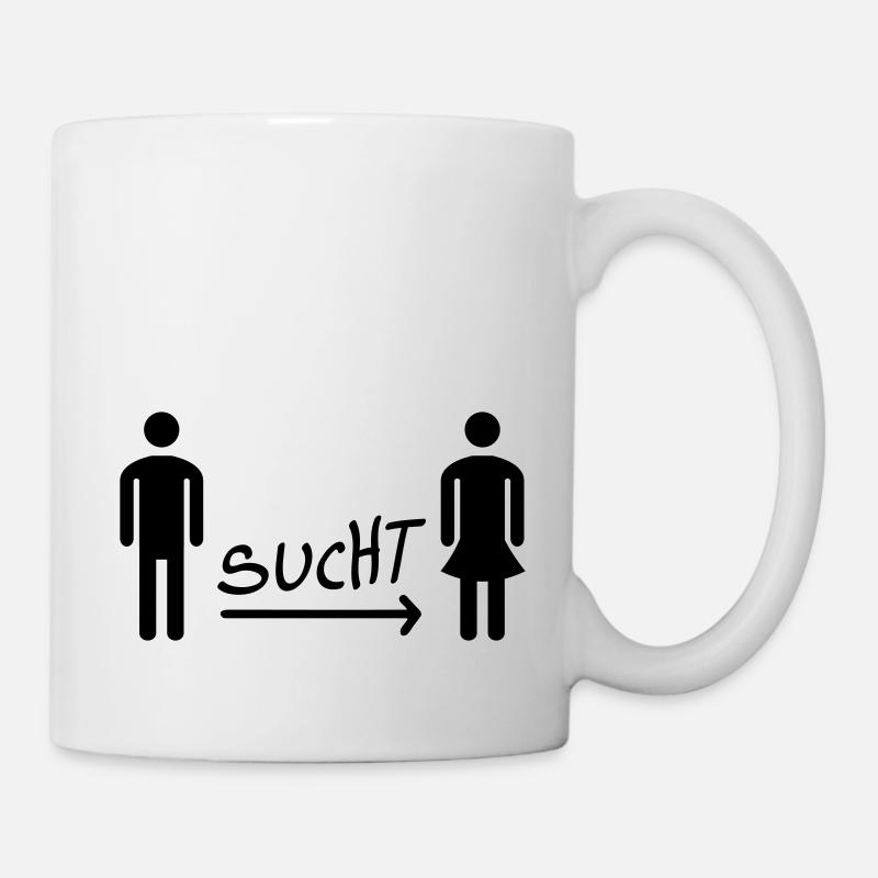 Homme cherche Femme - Single - Mug blanc - blanc