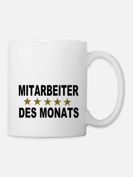Mitarbeiter des Monats - Tasse - Weiß