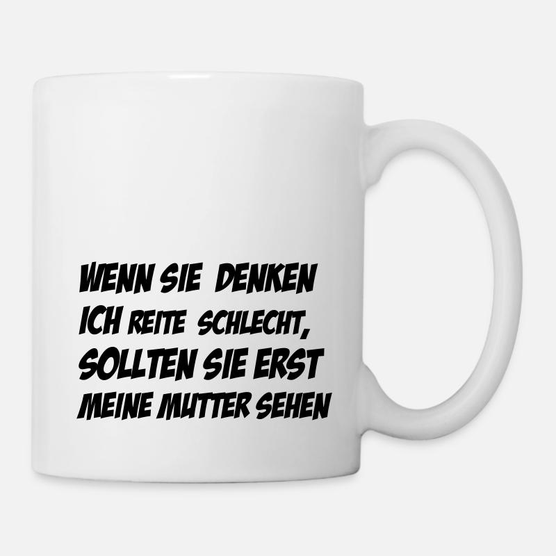 reiten - Tasse - Weiß