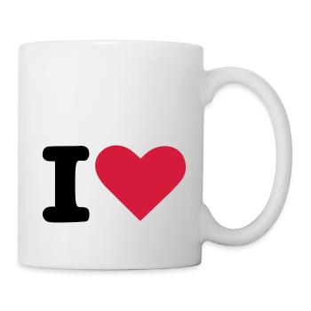 i love - Tasse - Weiß - Rechts